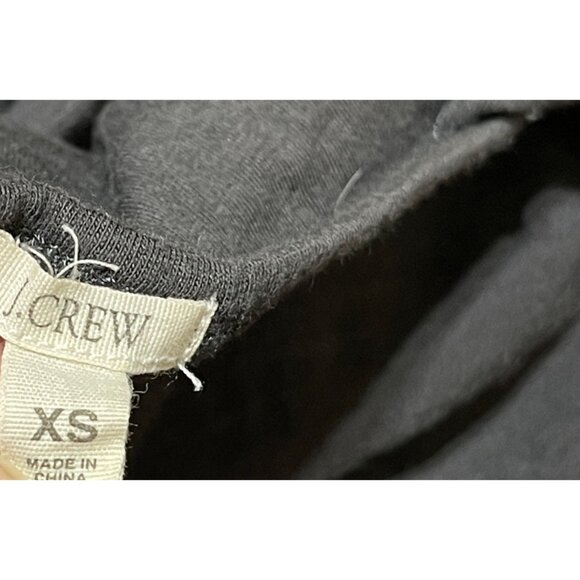 J Crew Knit T-Shirt Dress Grey Ruffle Scoop Neck Short Sleeve Size XS Extra Smal - Picture 5 of 9